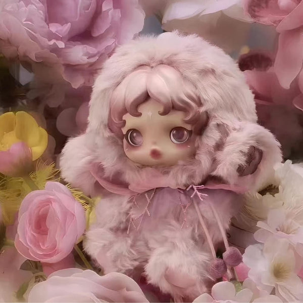 Blind box peluche style Skullpanda thème floral