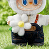Peluche type Labubu jardinier en salopette