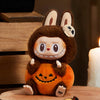 Peluche type Labubu citrouille