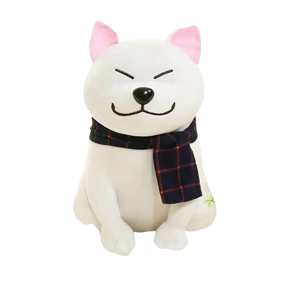 Peluche chien blanc trop mignonne