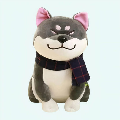 Peluche chien gris trop mignonne