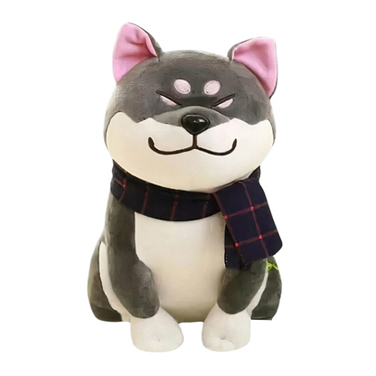 Peluche chien gris trop mignonne