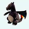 Peluche grand dragon noir
