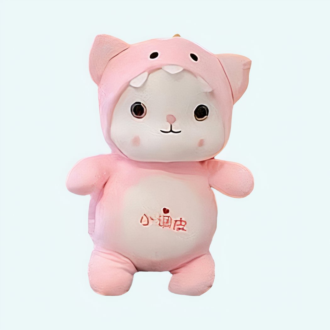 Peluche chat déguisé en dinosaure