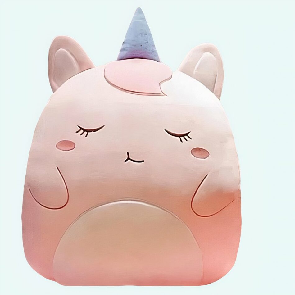 Peluche oreiller licorne rose