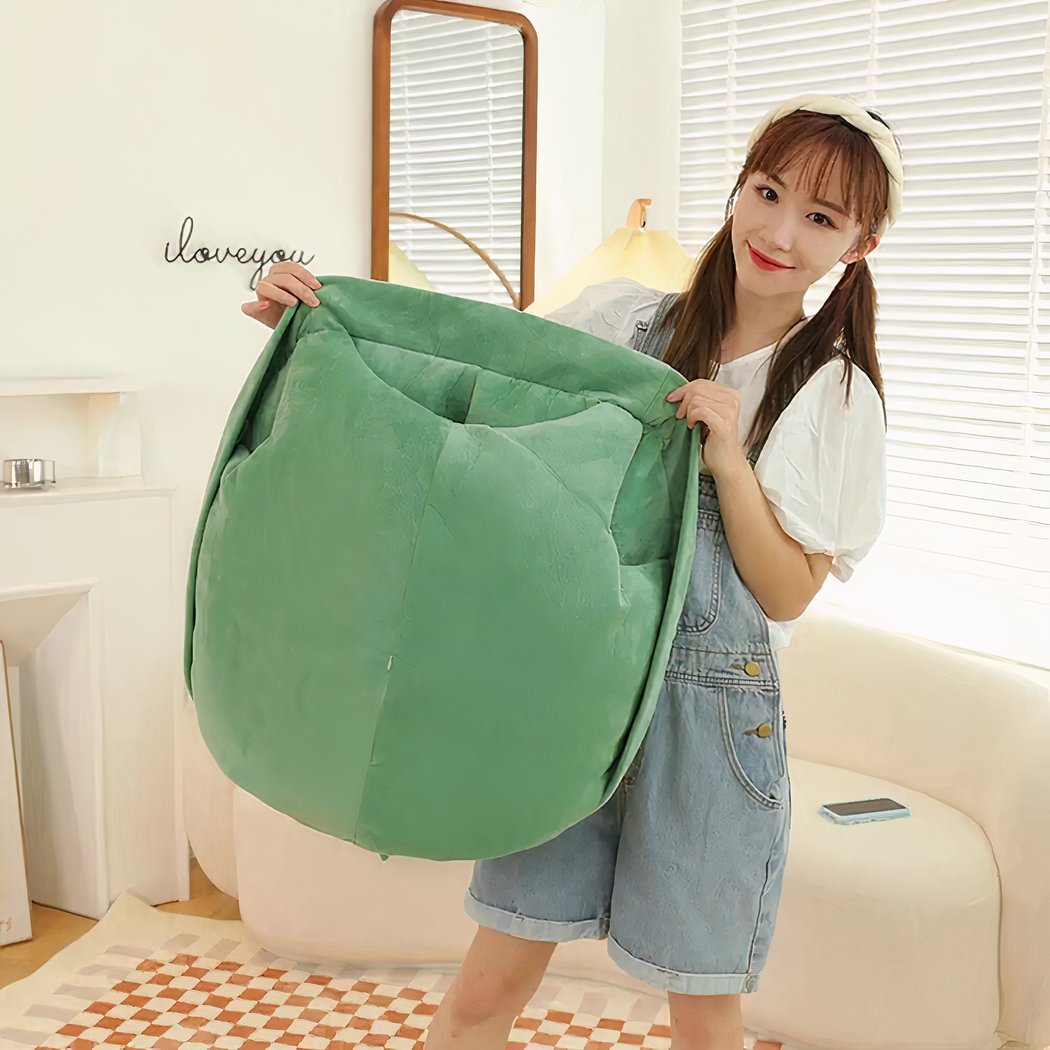 Coussin peluche carapace de tortue