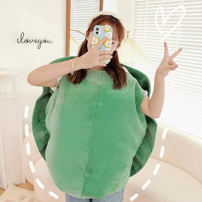 Coussin peluche carapace de tortue