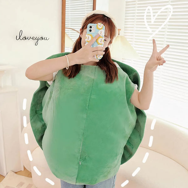 Coussin peluche carapace de tortue