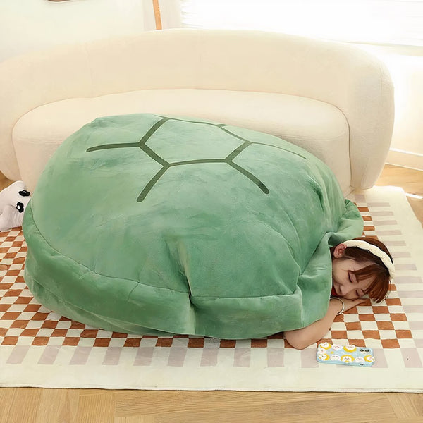 Coussin peluche carapace de tortue