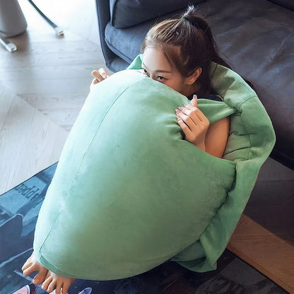 Coussin peluche carapace de tortue