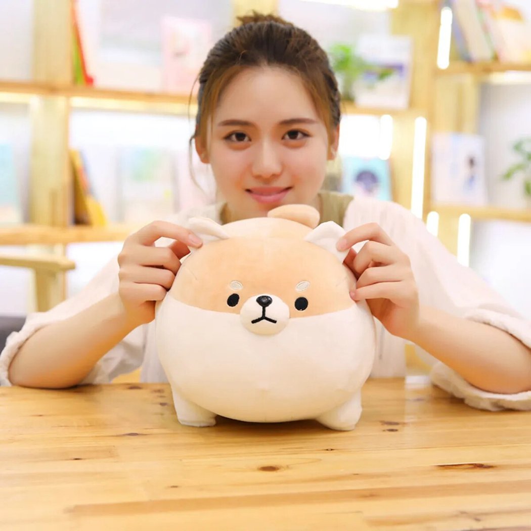 Oreiller en peluche chien Shiba inu