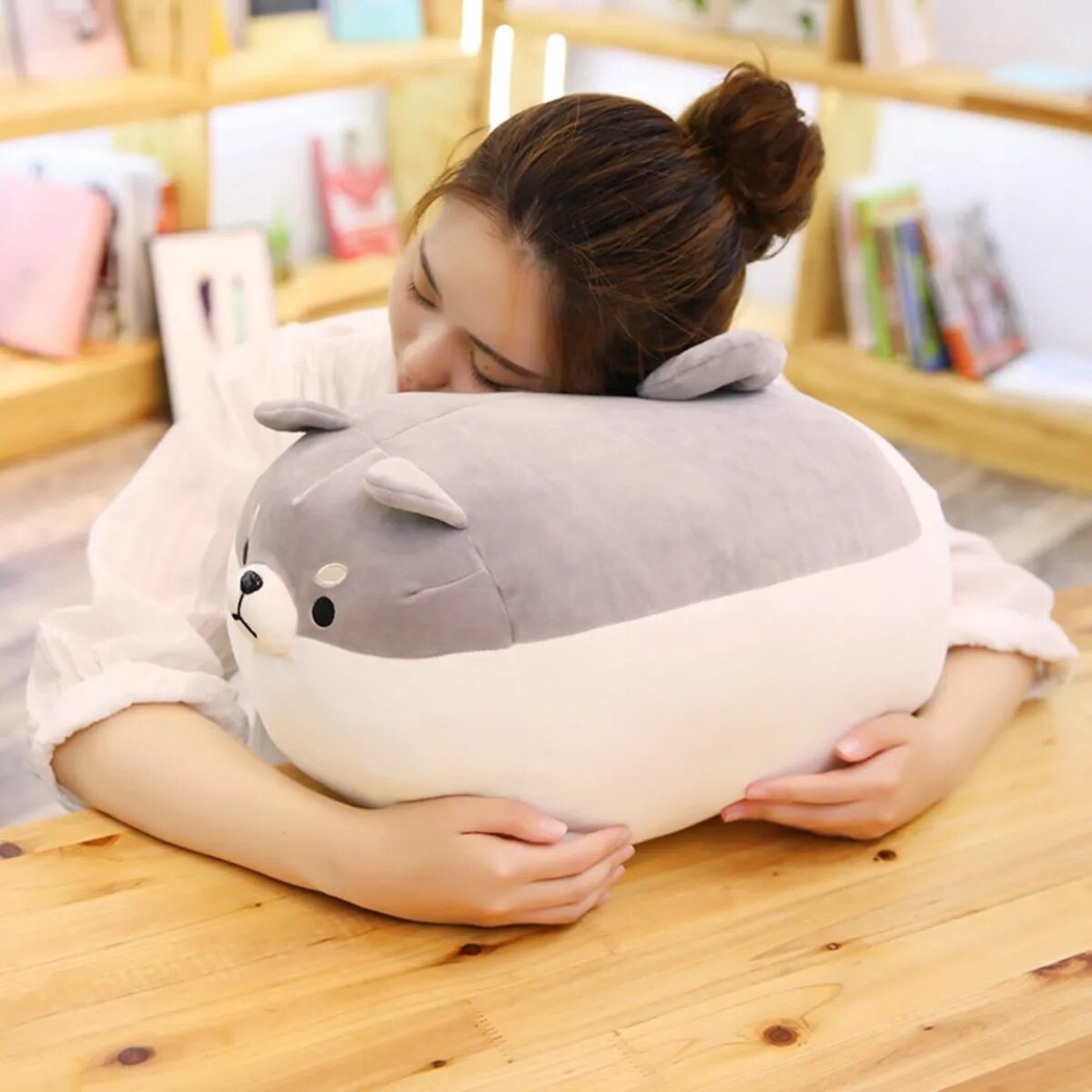Oreiller en peluche chien Shiba inu
