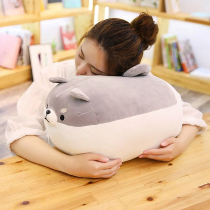 Oreiller en peluche chien Shiba inu