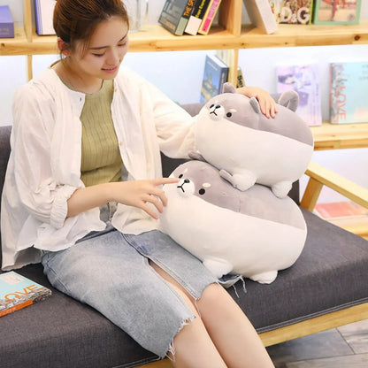 Oreiller en peluche chien Shiba inu