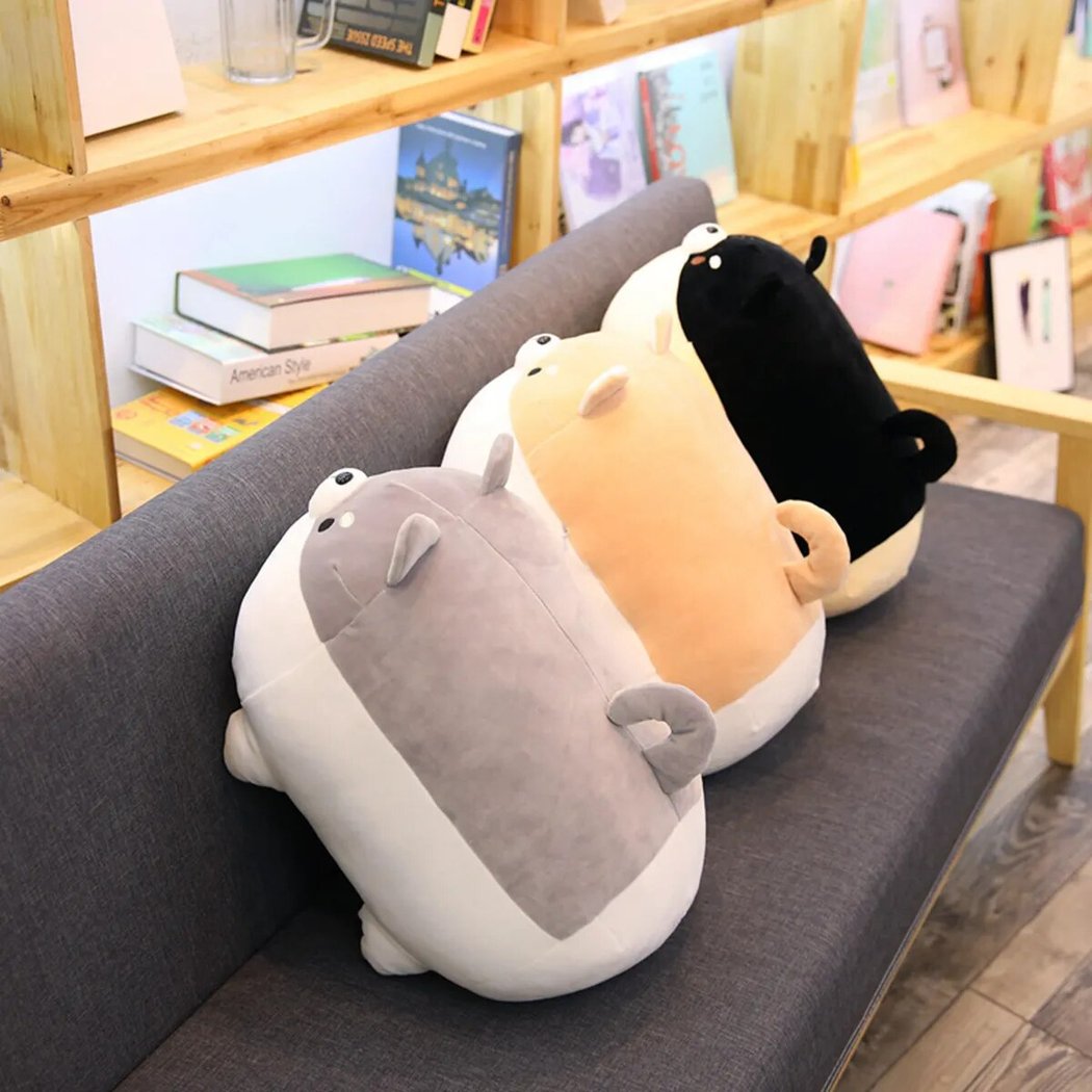 Oreiller en peluche chien Shiba inu