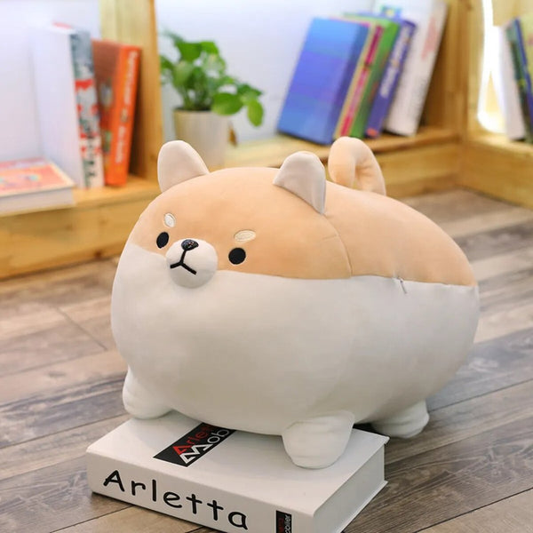 Oreiller en peluche chien Shiba inu