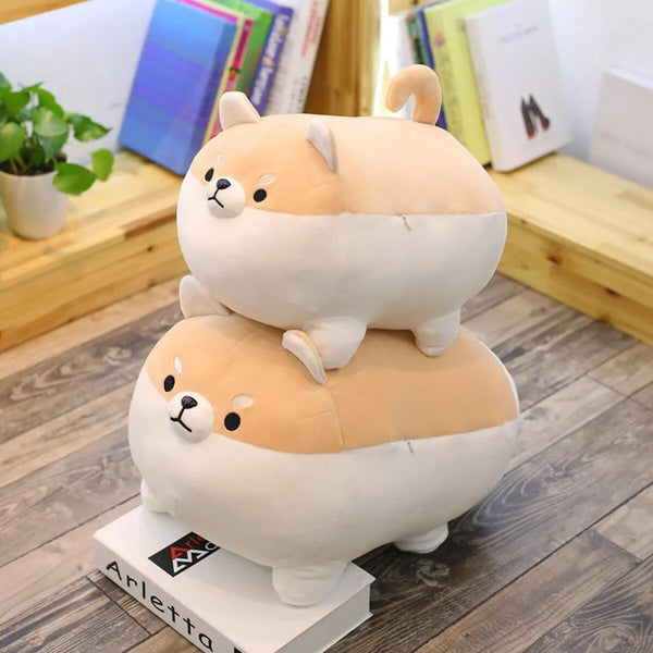 Oreiller en peluche chien Shiba inu