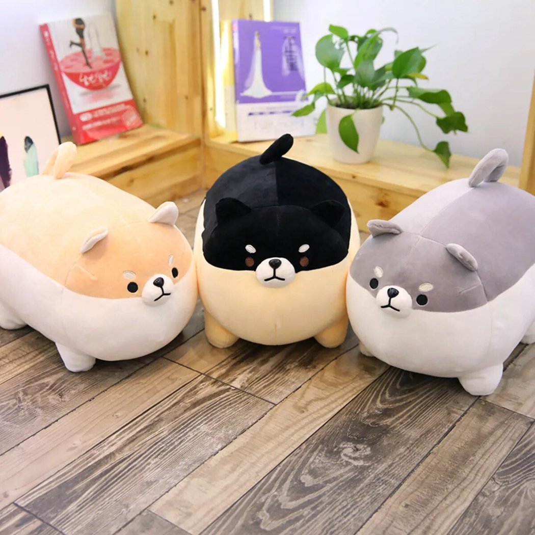 Oreiller en peluche chien Shiba inu