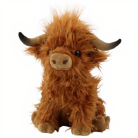 Peluche vache Highland à poils longs