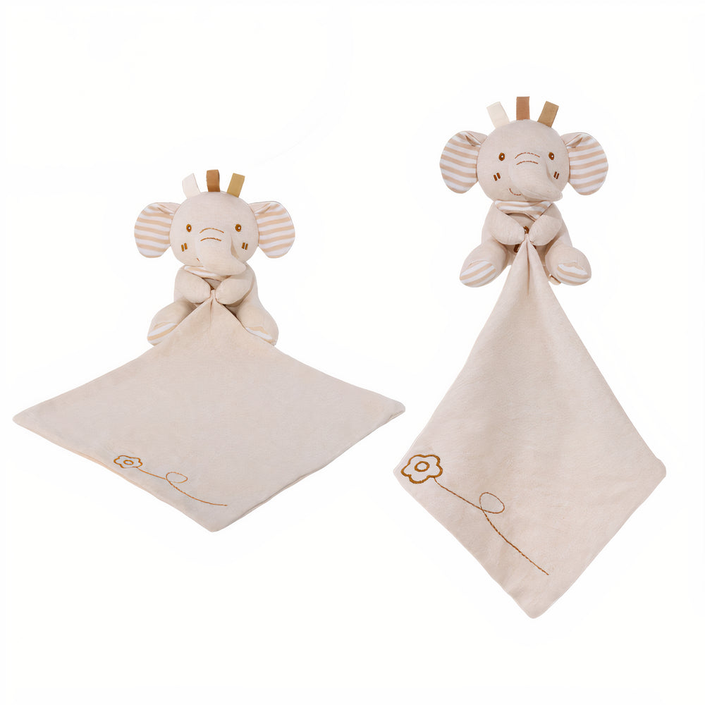 Peluche doudou éléphant beige