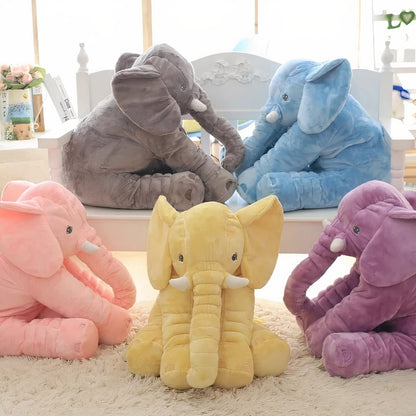 Peluche éléphant oreiller rose