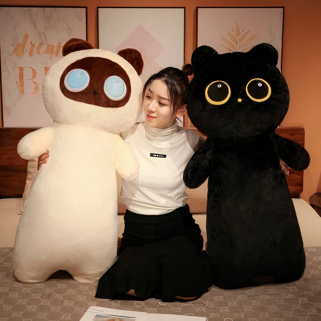 Peluche géante chat