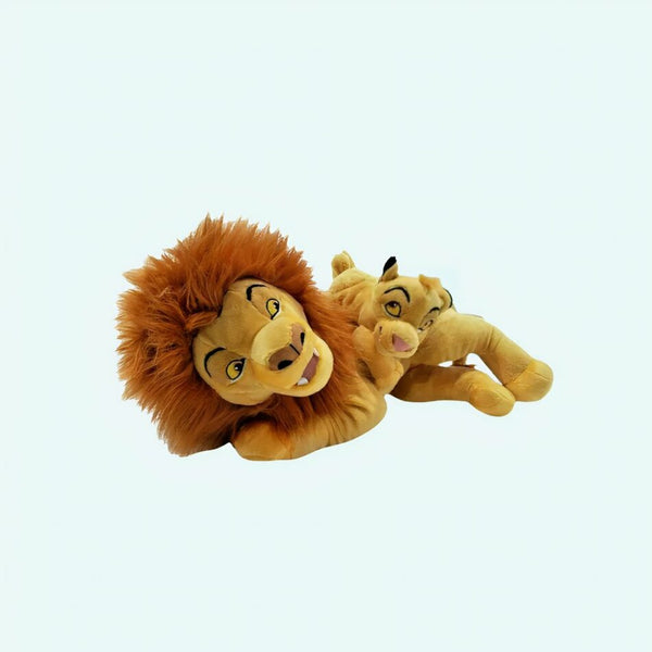 Peluches du Roi Lion Mufasa et Simba