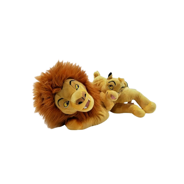 Peluches du Roi Lion Mufasa et Simba