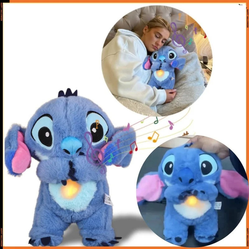 Peluche Stitch qui respire avec berceuse apaisante