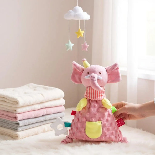 Peluche doudou éléphant rassurant pour bébé