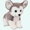 Peluche chien husky gris