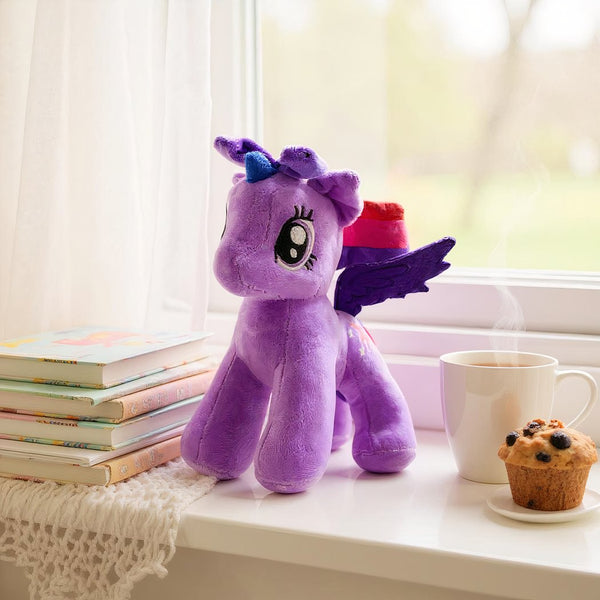 Peluche poupée licorne violette