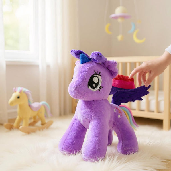 Peluche poupée licorne violette