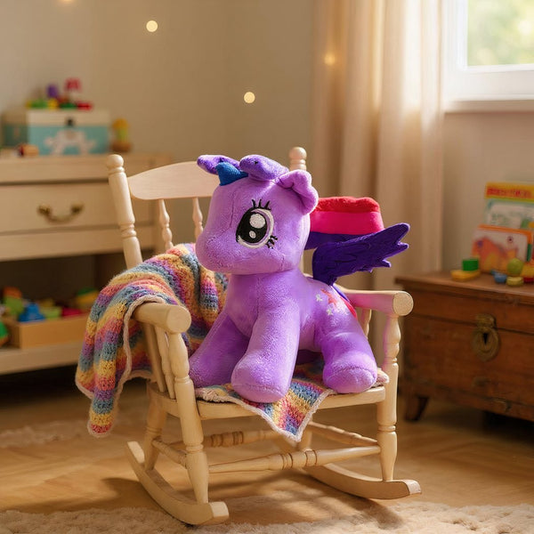 Peluche poupée licorne violette