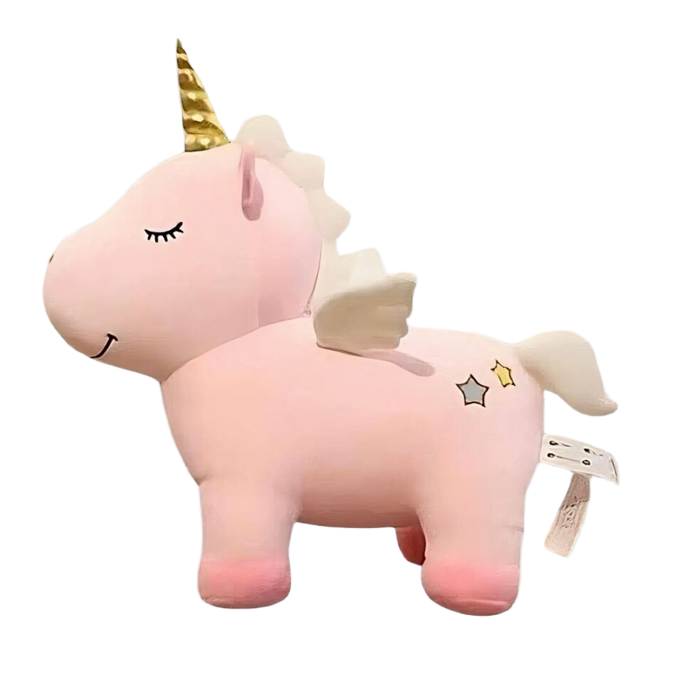 Peluche licorne rose