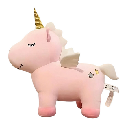 Peluche licorne rose