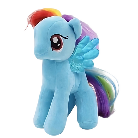 Peluche poupée licorne bleue