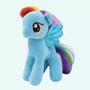 Peluche poupée licorne bleue