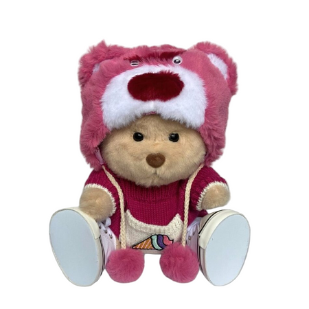 Nino - L'ours en peluche articulé fait main avec son déguisement Lotso