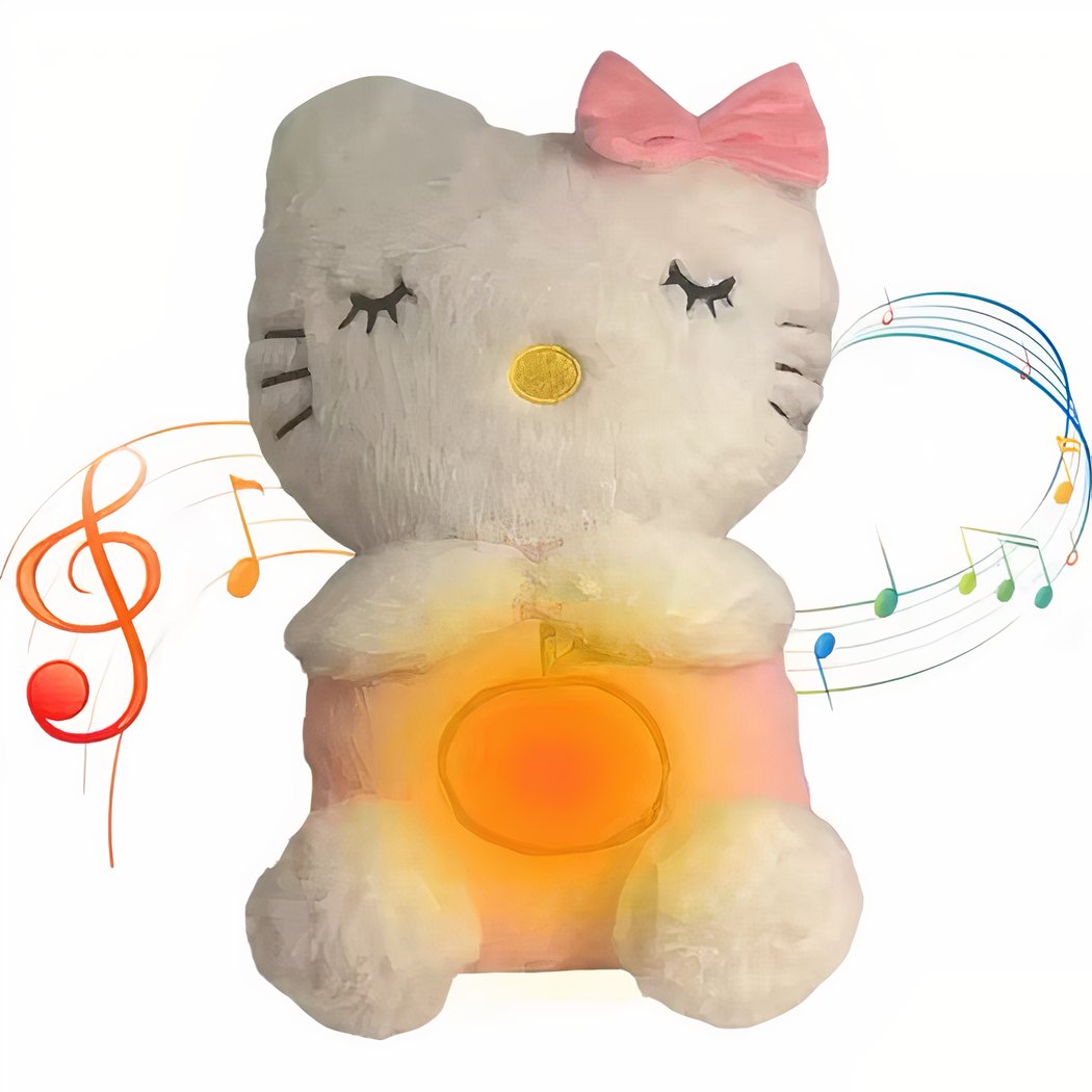 Peluche Hello Kitty qui respire avec berceuse apaisante