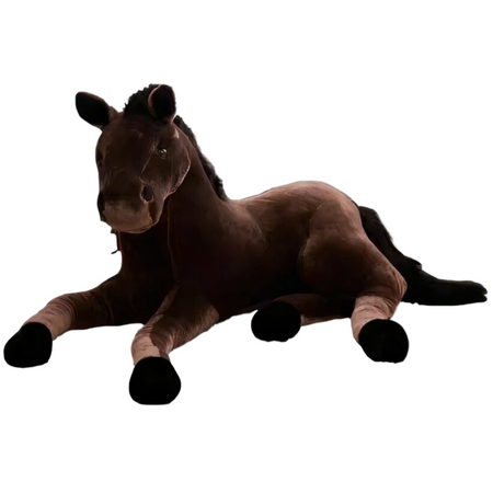 Peluche cheval marron adorable