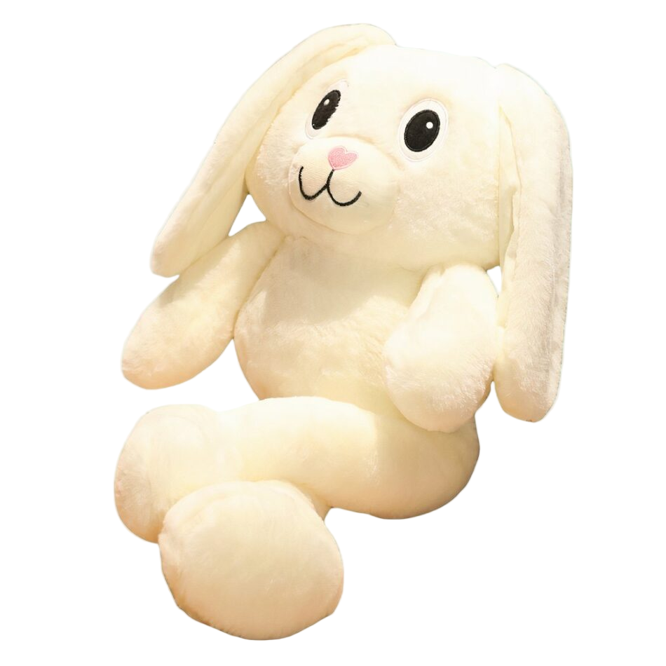 Peluche bébé lapin blanc