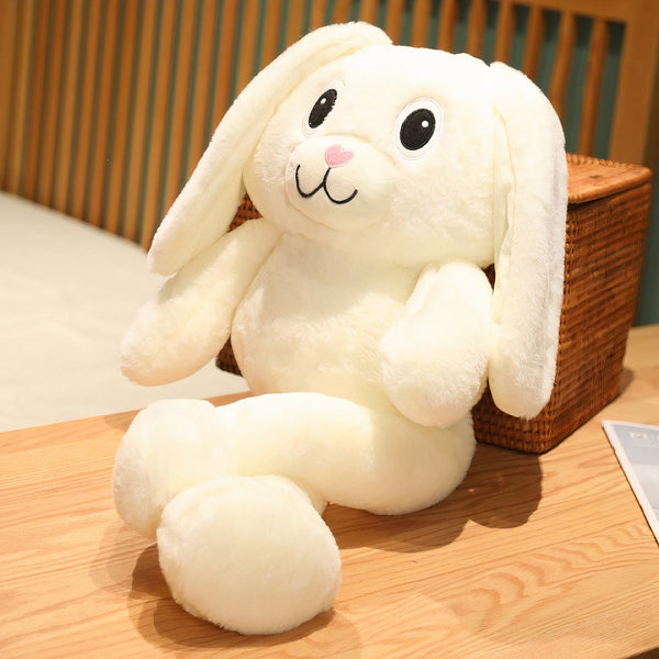 Peluche bébé lapin blanc