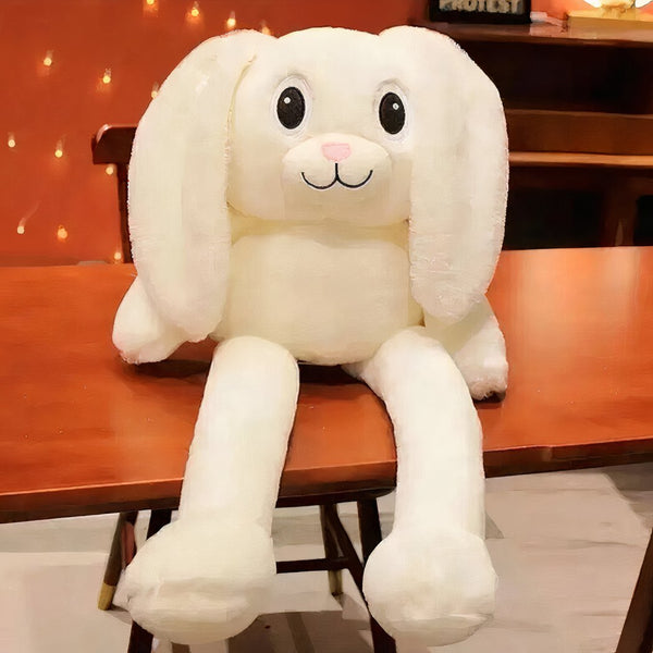 Peluche bébé lapin blanc