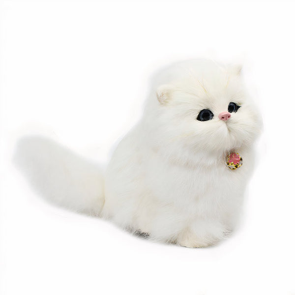 Peluche chat en poupée blanc