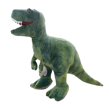 Peluche tyrannosaure vert féroce