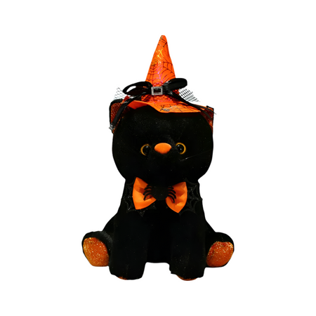 Peluche chat noir déguisement Halloween