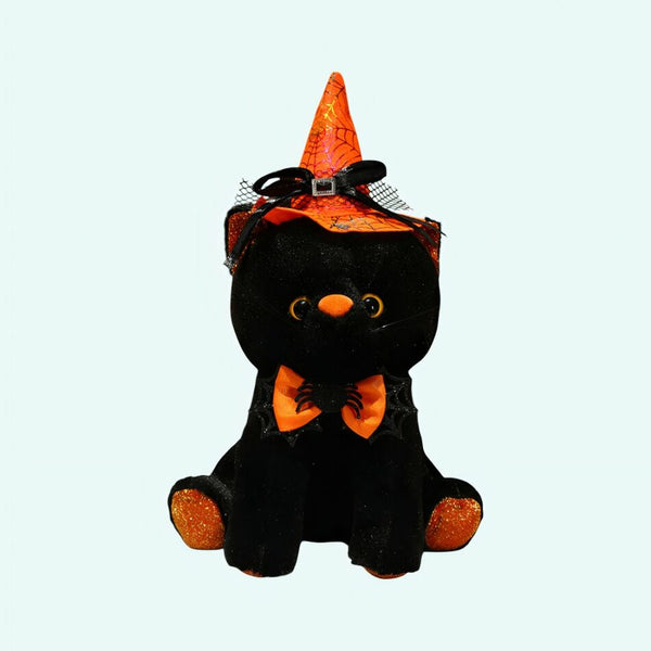 Peluche chat noir déguisement Halloween