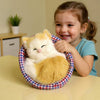 Peluche mini chat endormi