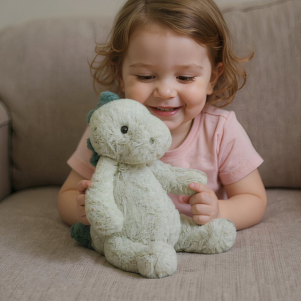 Peluche dinosaure vert ultra doux